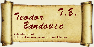 Teodor Bandović vizit kartica